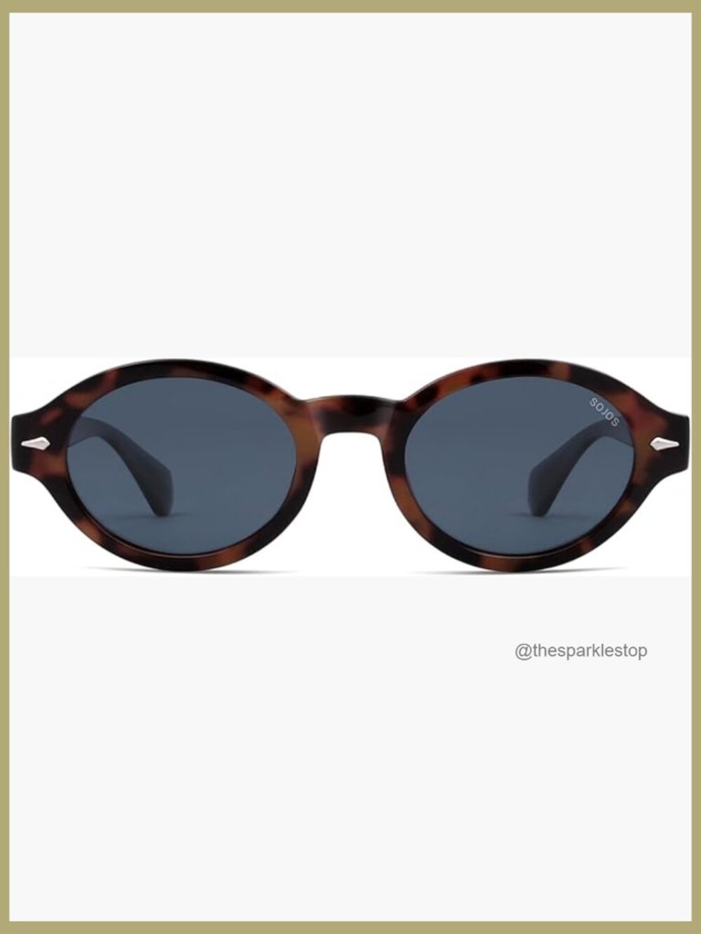 Retro Oval Polarized Sunglasses with UV400 Protection